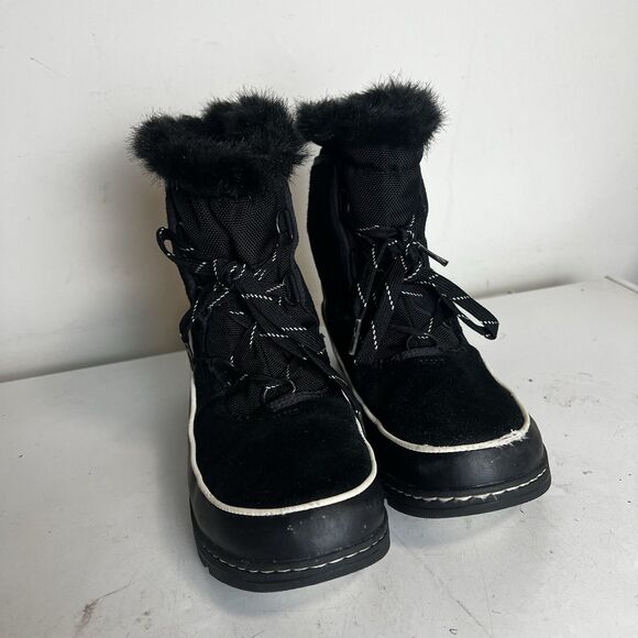 Sorel Women's BootieTivoli III Boot Size 9 Waterproof LaceUp Black Suede Winter - Picture 4 of 10